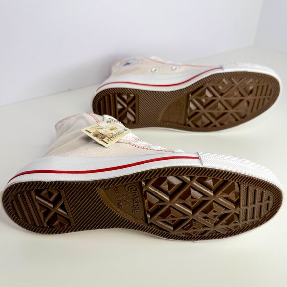 Pre-2003 New Converse Chuck Taylor All-Stars SZ M4/W6 White/Red Trim/ Blue Inner - Picture 7 of 11